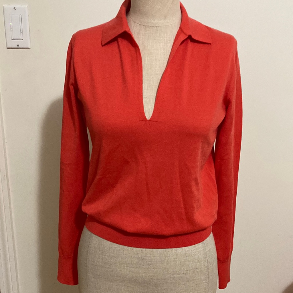 Reiss London Nellie Collared Knit Top New!